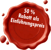 50% Rabatt als Einführungspreis